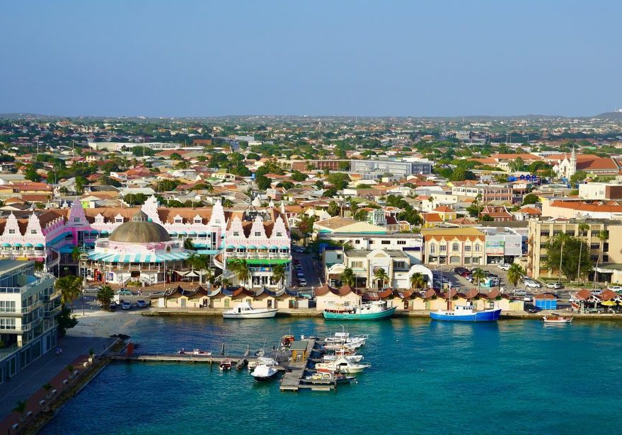 Waterfront Harbour of Oranjestad Aruba